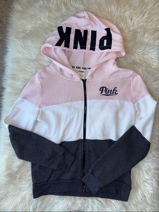 PINK Victoria's Secret Sweaters - Pink Victoria’s Secret tri tone zip up
